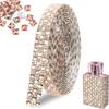 2 Rolls Rhinestone Tape 1Yard/Roll Glitter Sticker Iron-On Chain Ribbon for Hats Bags Jackets Glass DIY
