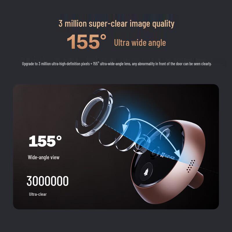 Ezviz DP2S 3MP Ultra HD Smart Peephole Camera (CN version)