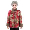 Grandma Winter Cotton Jacket: Stylish Women's Chinese-Style Velvet-Enhanced Coat for Elderly Moms