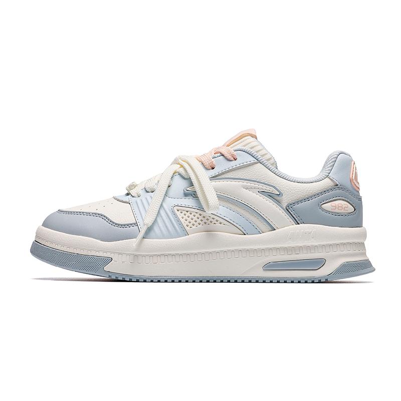 ANTA Skate Shoes Women's Low-top Ivory White/Light Mist Gray/Frost