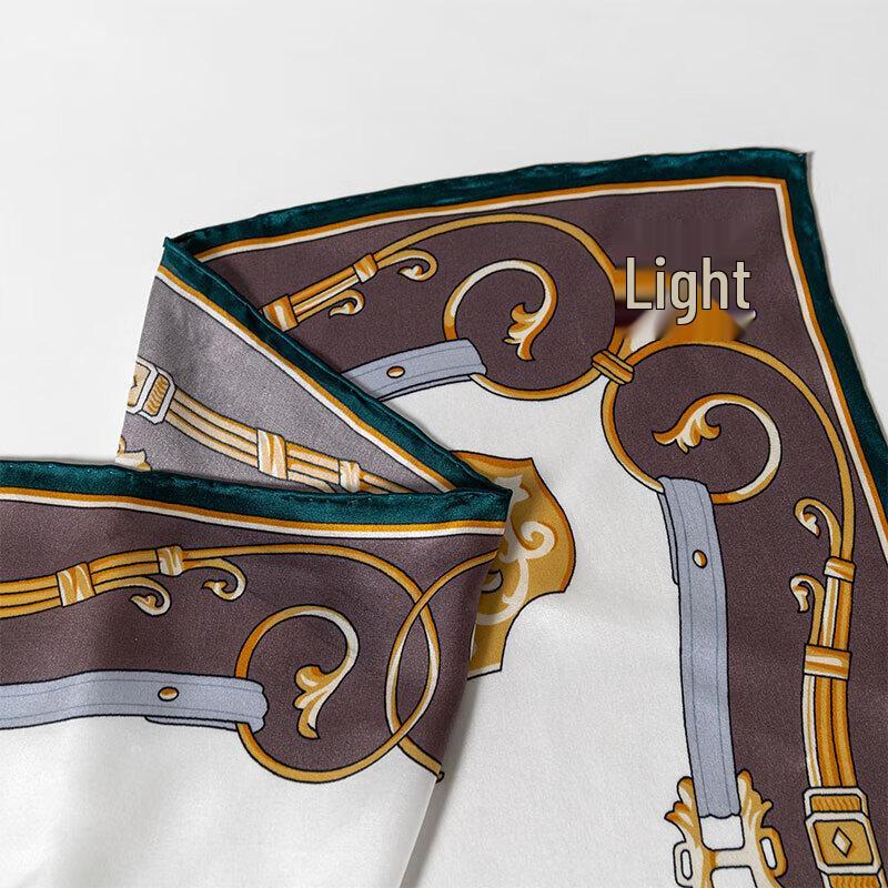 Hengyuanxiang Silk Square Scarf with British Carriage Print