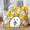 1pc Blanket The Battle Cats Print Design, Lightweight Blanket for Sofa, Bed- Soft &Warm, Gift for All Seasons like Christmas, Halloween