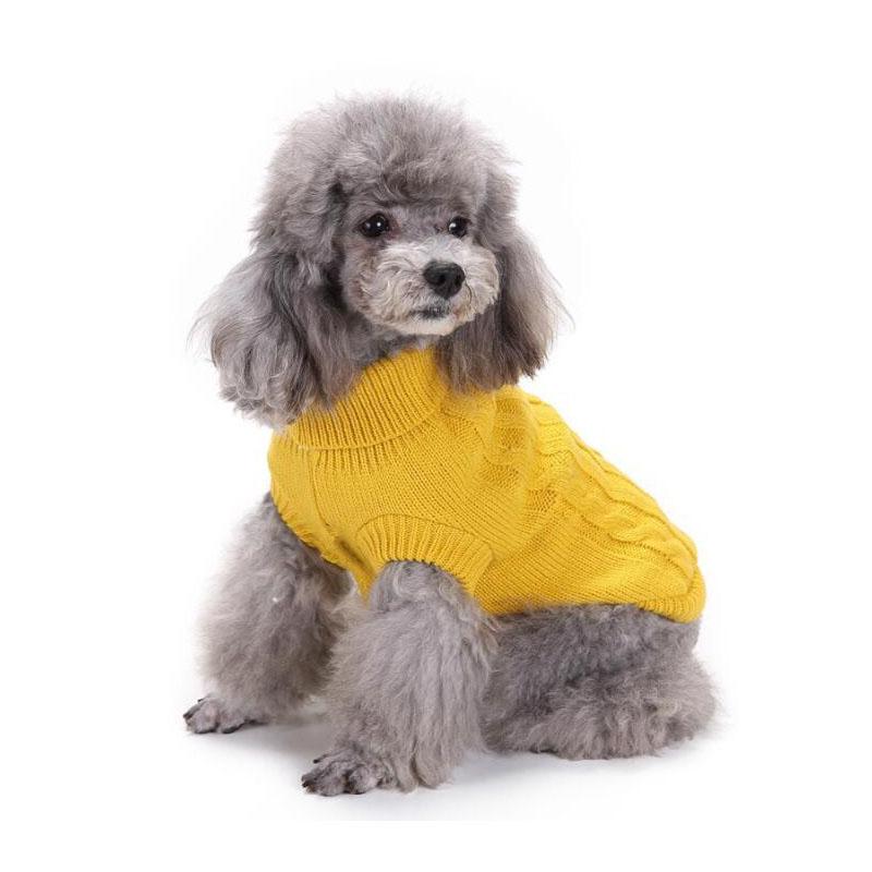 Зимний свитер для собак для маленьких и больших собак, однотонная одежда ярких цветов, одежда для собак, жилет для щенков и кошек, одежда для чихуахуа, французского бульдога