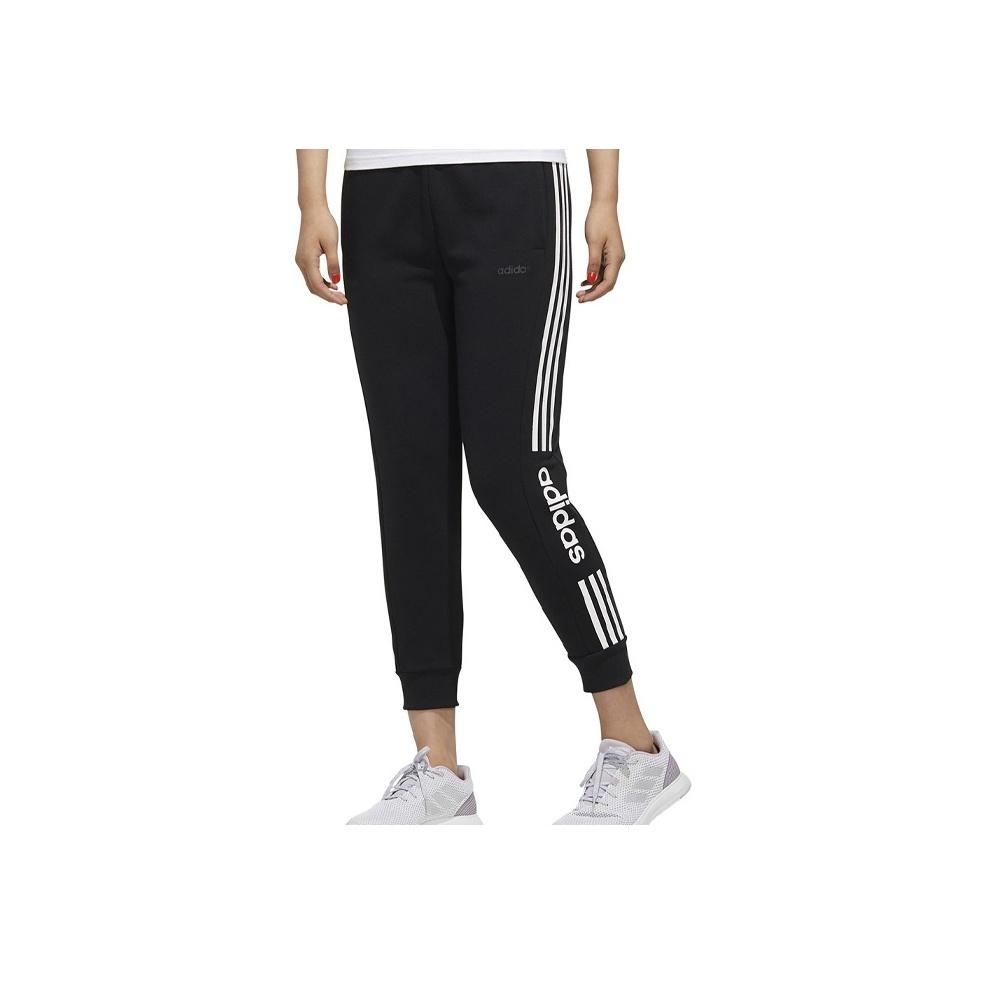 adidas Женские черные вязаные брюки-джоггеры Adidas Neo с боковой надписью и тремя полосками FP7454