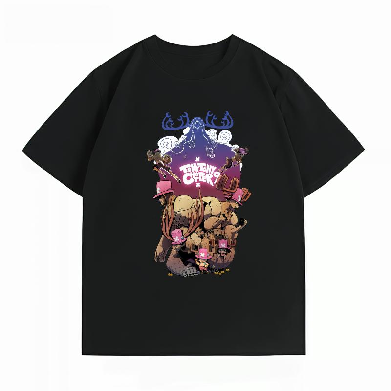 Unisexs Clothing New 100 Cotton Summer TShirt One Piece Unisexs TShirt Chopper Print Casual Unisexs TShirt