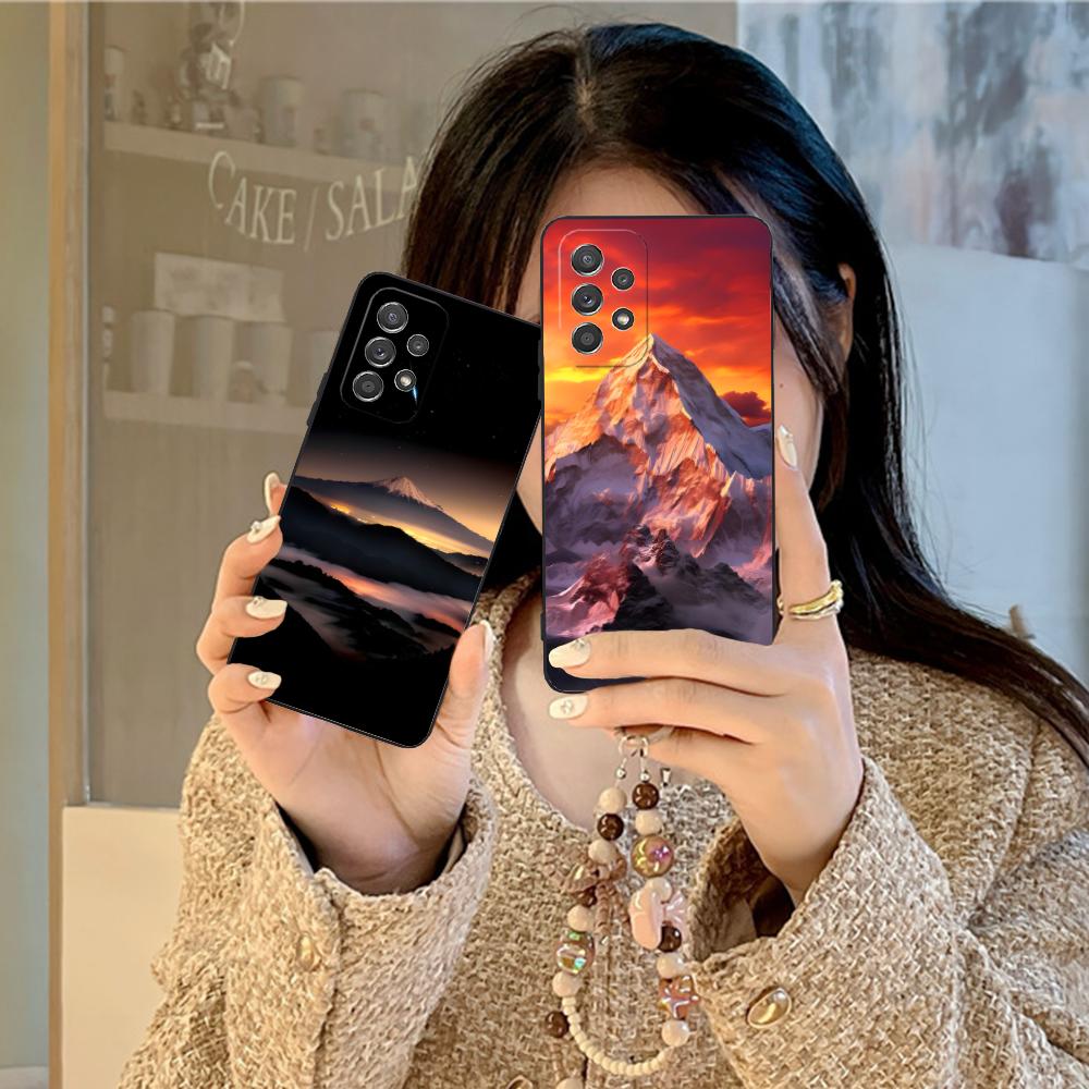Чехол для мобильного телефона «Горный Лес» для Samsung Galaxy A56 55 54 53 52 51 36 35 34 23 16 15 5G Цветной Чехол Роскошный Красивый Чехол