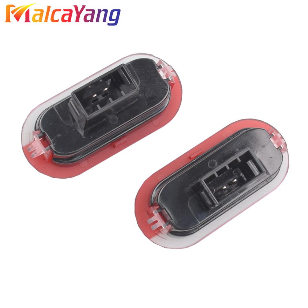 2Pieces For VW Golf MK3 MK4 Jetta Beetle Touran Polo Vento White/Red Led Door Courtesy Lights Under Warning Lamps For Skoda Seat Dome Lights 6