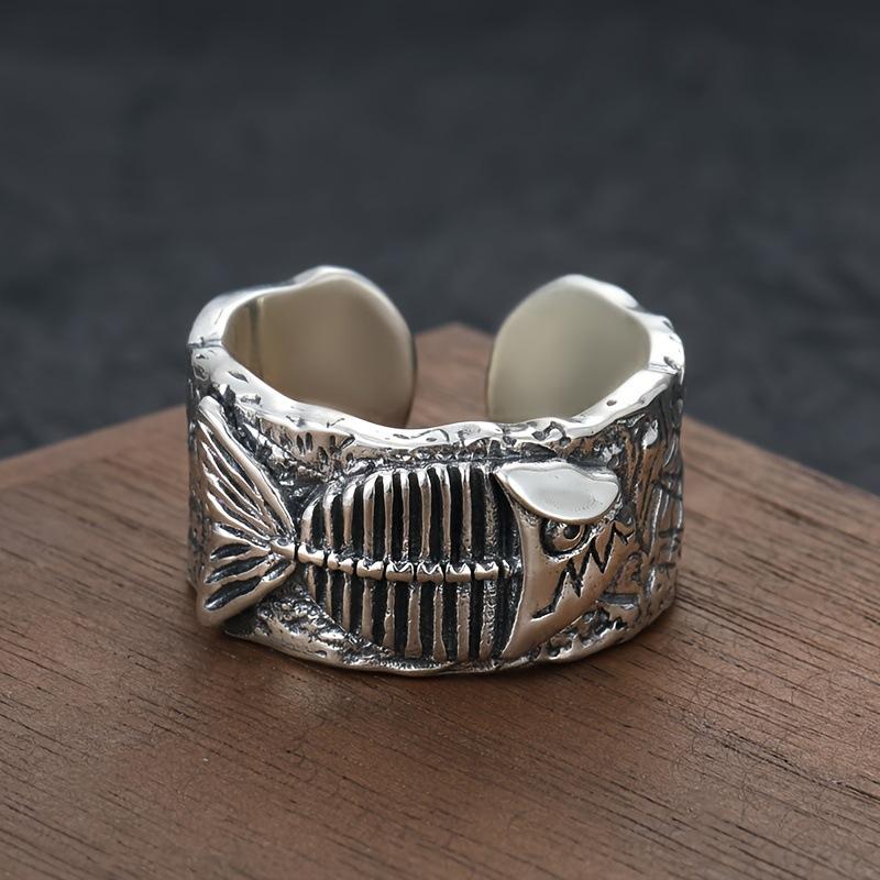 Retro Fashion High-end Domineering Piranha Open Ring