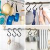 12pcs Black Vinyl Coated S Hooks Iron Heavy Duty S Hooks Anti-rust Metal  S Hook  Closet
