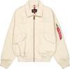 Зимняя куртка Alpha Industries CWU-45 Canvas Honolulu Bomber Jacket (156126) винтажный белый