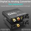 Digital To Analog Audio Converter Fiber Coaxial 192khz Digital To Analog L/R RCA Converter +Bass Adjustment Knob 192KHZ