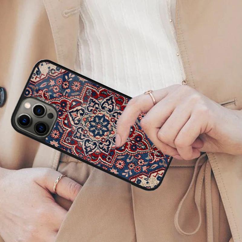 Магнитный чехол для телефона с изображением персидского ковра для APPLE iPhone 17 Air 16 14 13 12 Pro Max 15 Plus Беспроводная зарядка с чехлом MagSafe