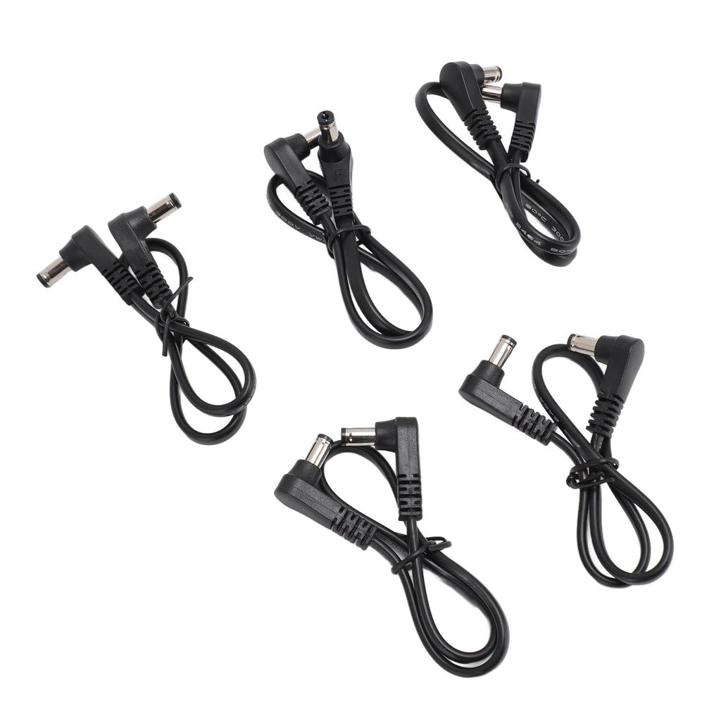 5шт прямоугольный кабель питания постоянного тока 5,5 мм x 2,1 мм 90 градусов DC мужской-мужской кабель питания для системы видеонаблюдения