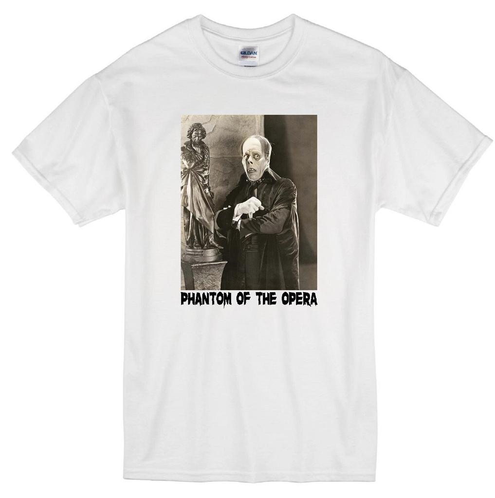 PHANTOM OF THE OPERA LON CHANEY 1925 SILENT HORROR MOVIE WHITE T-shirt