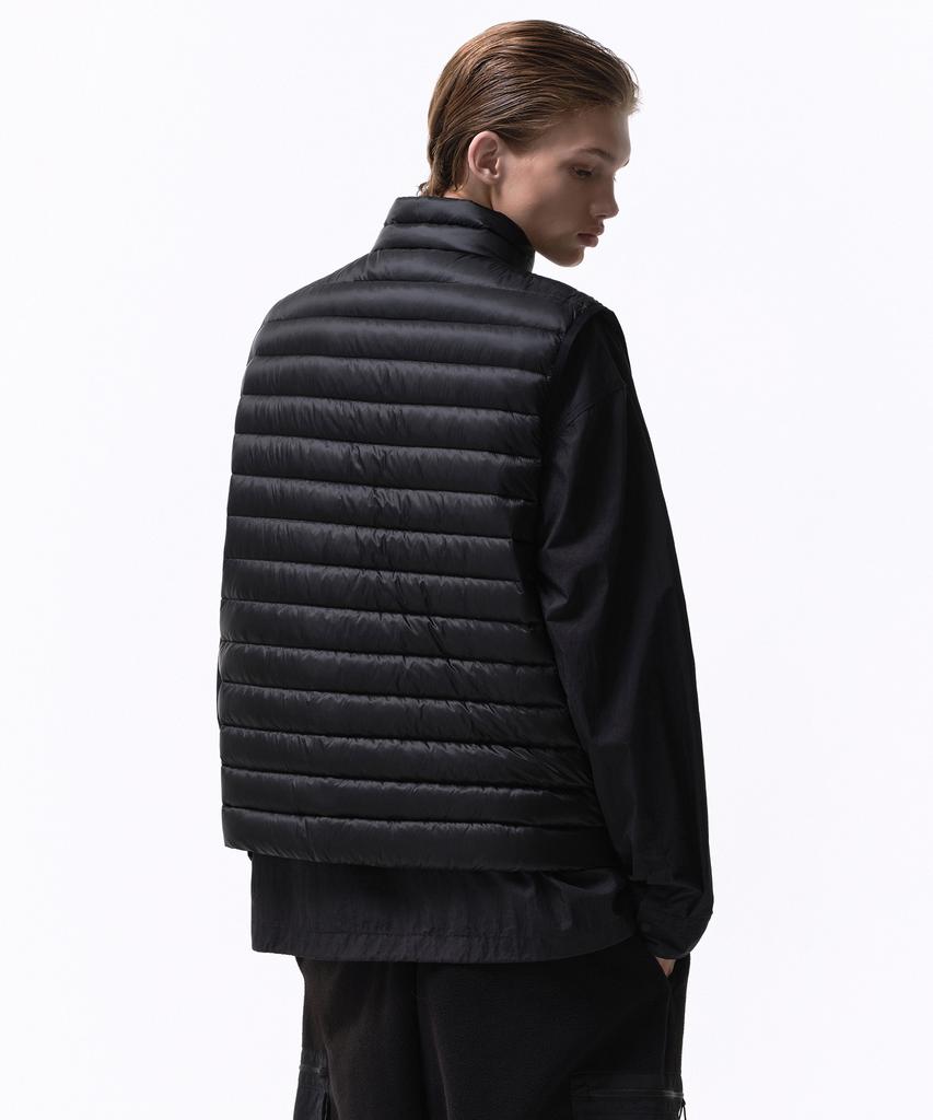 Musinsa Standard [City Leisure] Sheer Ripstop High-Neck Light Down Vest [Black]