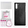 apgo Protective Skin Sticker for the Back Compatible with Samsung Galaxy Note 10, Wrap Film, Foil, Vinyl - Pattern Black Leather