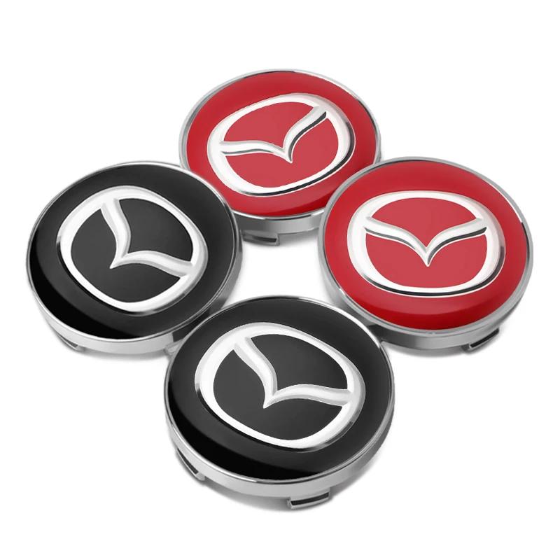 4 шт. 60 мм Колпачки ступицы колеса автомобиля для Mazda 2 3 5 6 323 626 Cx3 Cx5 CX30 RX8 MX5 Atenza Axela Эмблема Автоаксессуары