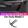 Передний бампер автомобиля, полоса для предотвращения столкновений, передний угловой защитный чехол, декоративные аксессуары для Tesla 2022 Model 3 Model