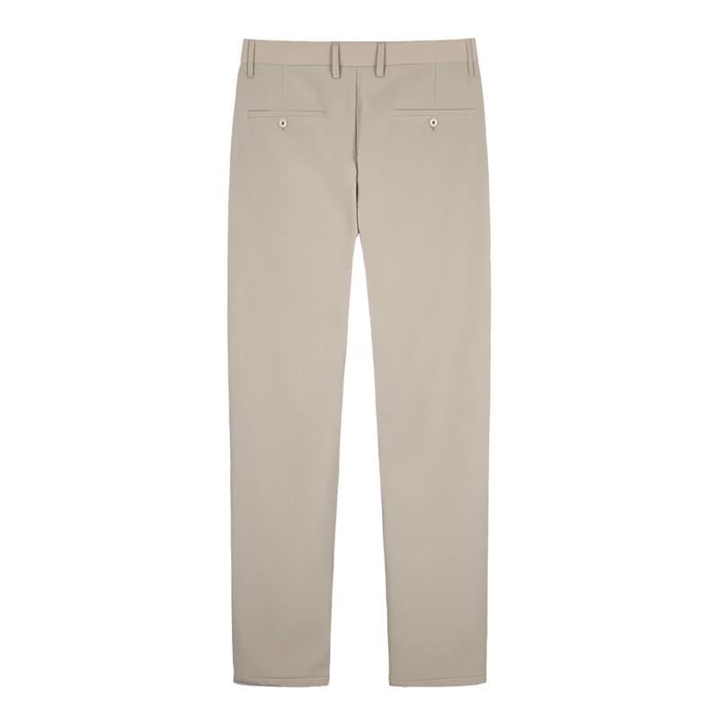 TRIES Men's Fleece-Lined Elastic Business Casual Pants