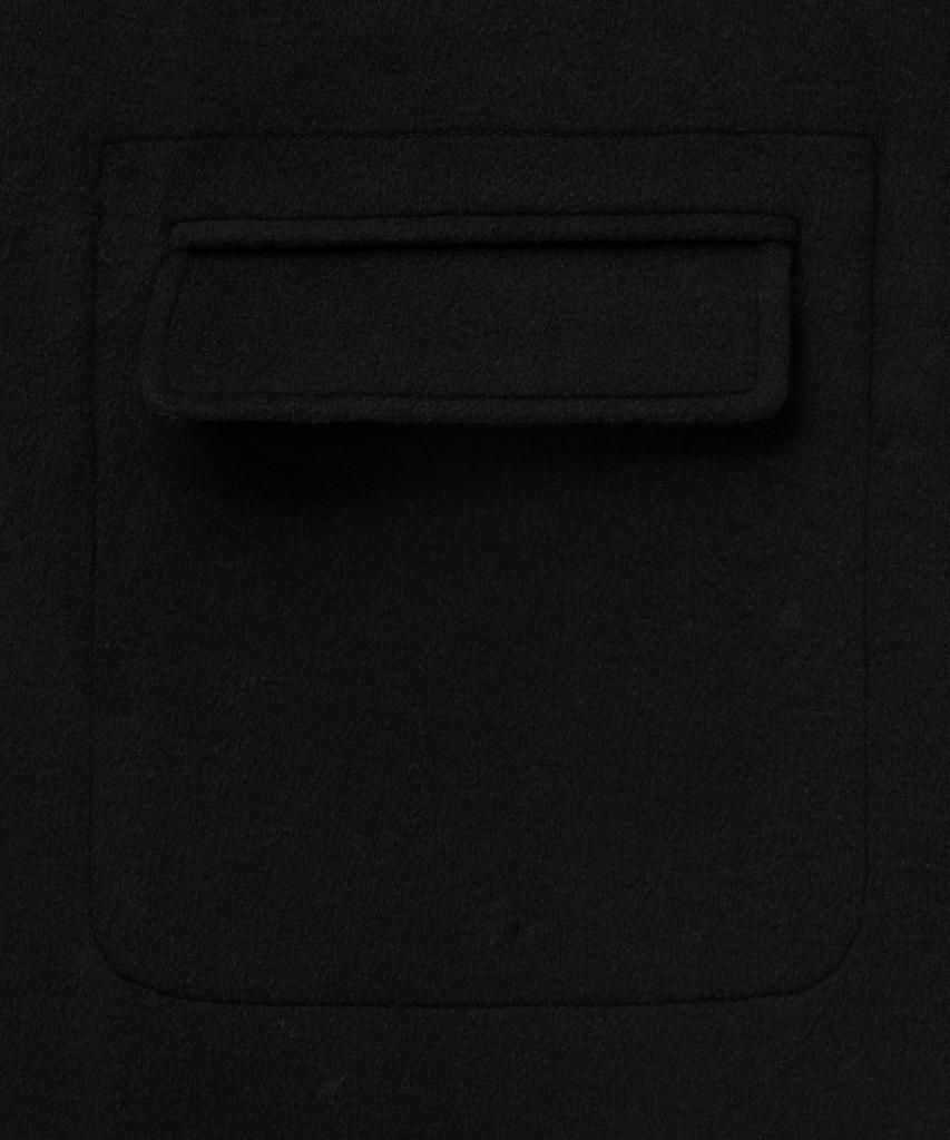 Satur Cashmere Wool Blend Mac Coat Black
