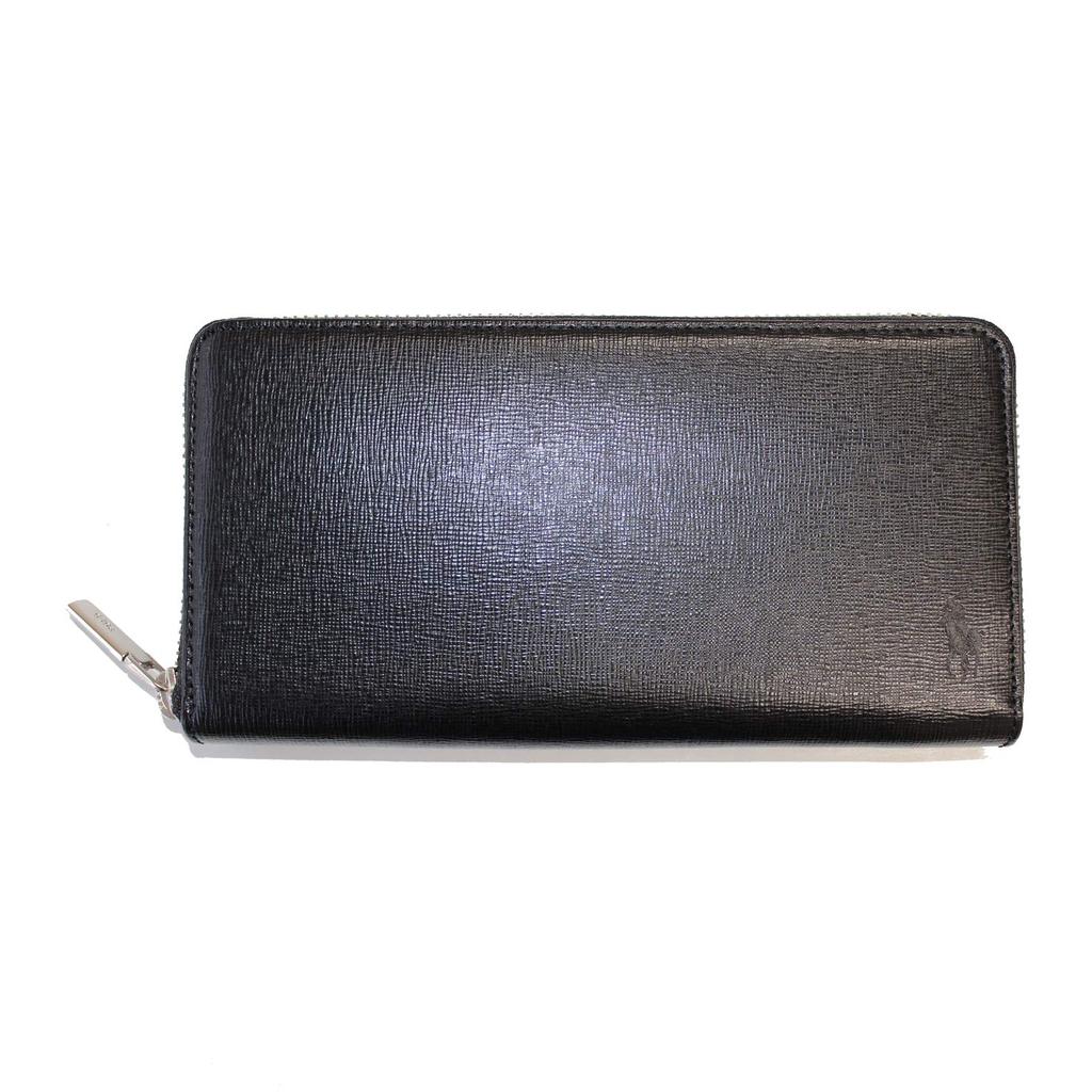 Polo Ralph Lauren POLO RALPH LAUREN Wallet Round Zipper Long Wallet Men's P-1020ORIN (Black)