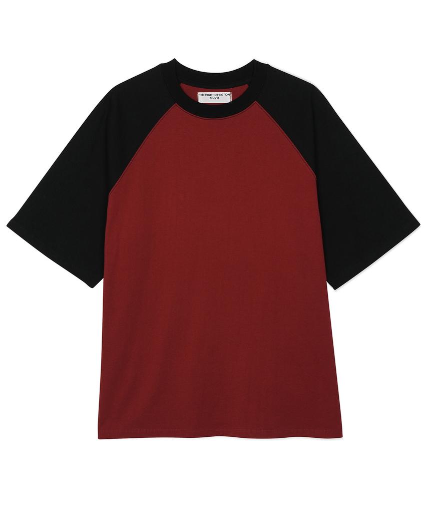GUVO 3/5 Slv Tee, Burgundy