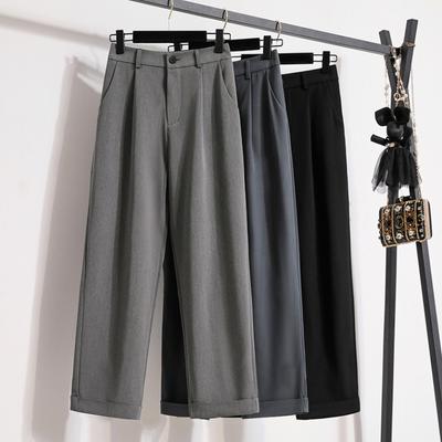 2024 Большие размеры, новые длинные брюки, женские эластичные свободные шаровары с высокой талией, винтажные свободные повседневные базовые брюки, однотонные брюки