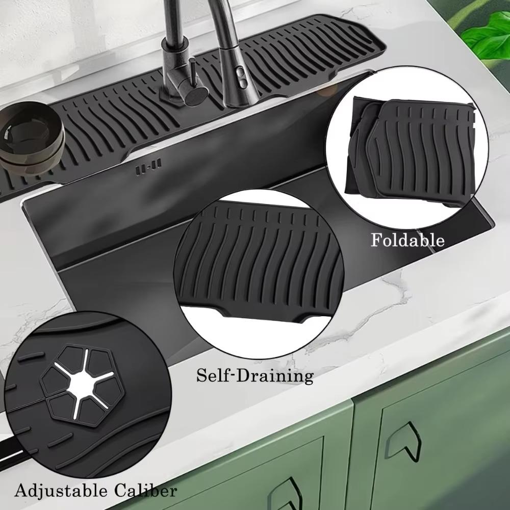 Силиконовый коврик для крана для кухни, водосборник, раковина большого размера, брызгозащитный коврик для столешницы, защита от сухости, ванная комната для инструмента