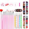 DIY Drawing Painting Dotting Pen Polishing Buffer Nail File Brush Tools Set