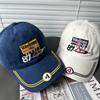 American Niche Functional Wind Retro Letter Embroidered Baseball Cap Women's Outdoor Hip Hop Street Racing Hat Big Head Circumference Men