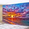 Vibrant Sunset Ocean Tapestry Colorful Sky Sea Scene Wall Hanging Room Decor Dorm Background Cloth Artistic Beachscape
