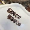 New autumn and winter cat's eye pure hand-worn nail high-end boutique nail patch New Year's short wholesale nail nail piece