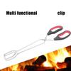 Large Size BBQ Charcoal Food Tong for Safe and Easy Grilling Barbecue Scissor Metal BBQ Baking Clip with Long Handle