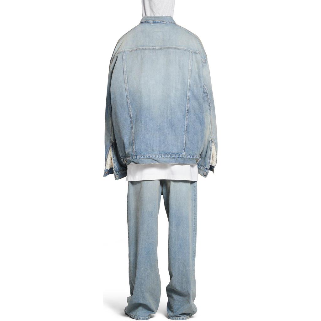 Balenciaga SS24 Denim Jacket Loose Fit Unisex Light Blue 773805TPW534868
