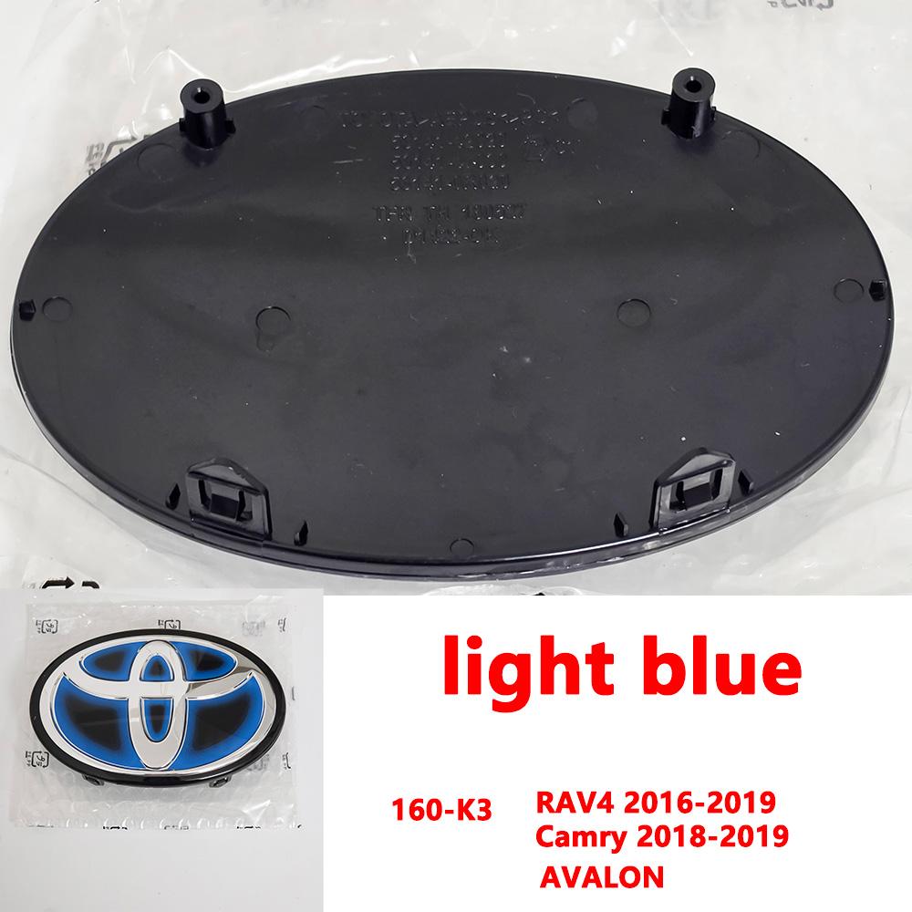 VJN4  For Toyota RAV4 Corolla Camry Land Cruiser Sienna C-HR AVALON Front Grille Hood Badge Replacement Dark Blue Hybrid Logo