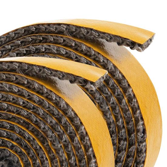 1 рулон каминной ленты, уплотнительная веревка, прокладка, самоклеящаяся, предотвращает утечку дыма, устойчивая к высоким температурам, плоская уплотнительная лента для дровяной печи