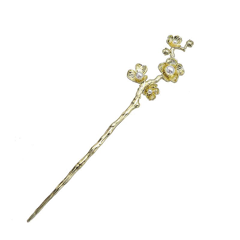 Национальный стиль Новая китайская заколка для волос Жидкий металл Бабочка Заколка Полумесяц Набор Бриллианты Винтаж Бамбуковые сочленения Кисточка Заколка для волос Прическа Заколка