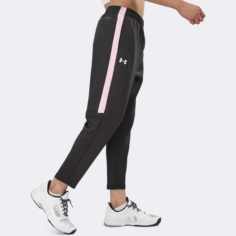 Under Armour Воздушный слой, цветной блок, большой глаз, птица, ткань, эластичный пояс, завязка на шнурке, трикотажные спортивные брюки, мужские брюки, грязно-розовый 22600701-638