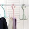 4 Hooks Neck Tie Holder Space Saving Handbag Clothes Ties Bag Holder Shelf Clothes Shoe Hanger 360 Degrees Rotated Belt Closet