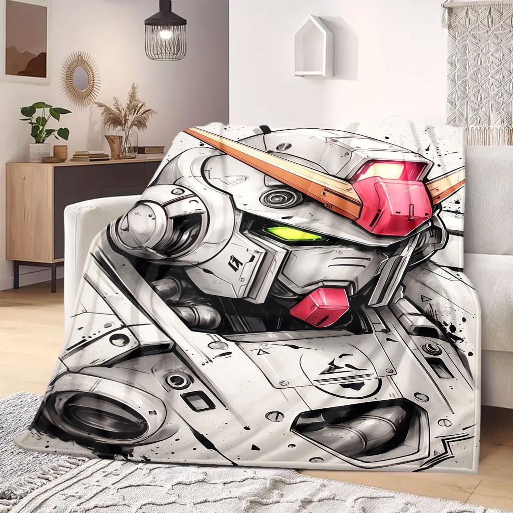 Newtype Gundam Pilot Flannel Blanket Warm,Comfortable,Suitable for Bedrooms,Sofas,Beds,Chairs,Picnics,Travel
