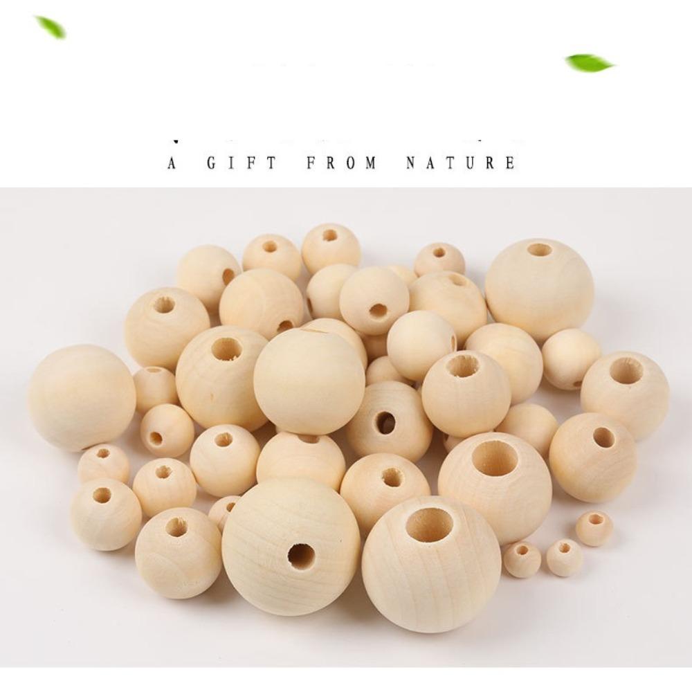 100 шт. 10-20 мм свободные бусины-разделители круглые натуральные деревянные бусины DIY ремесло макраме бусины для изготовления ювелирных изделий