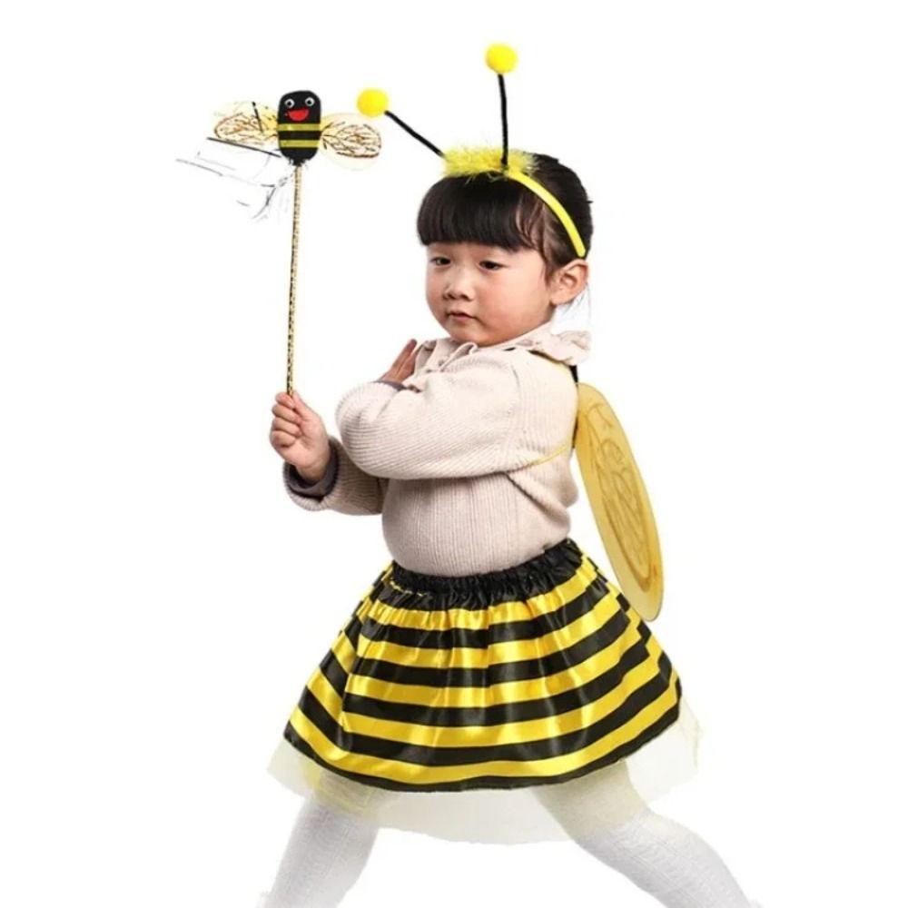 4 шт./компл. палочка Хэллоуин наряд крылья косплей реквизит кавайный костюм маленькой пчелки для девочек