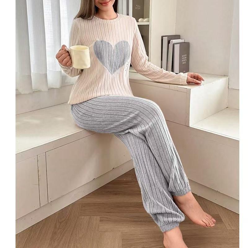 Ladies Long Sleeve Pajama Set Soft Loungewear Women All S-XXXL