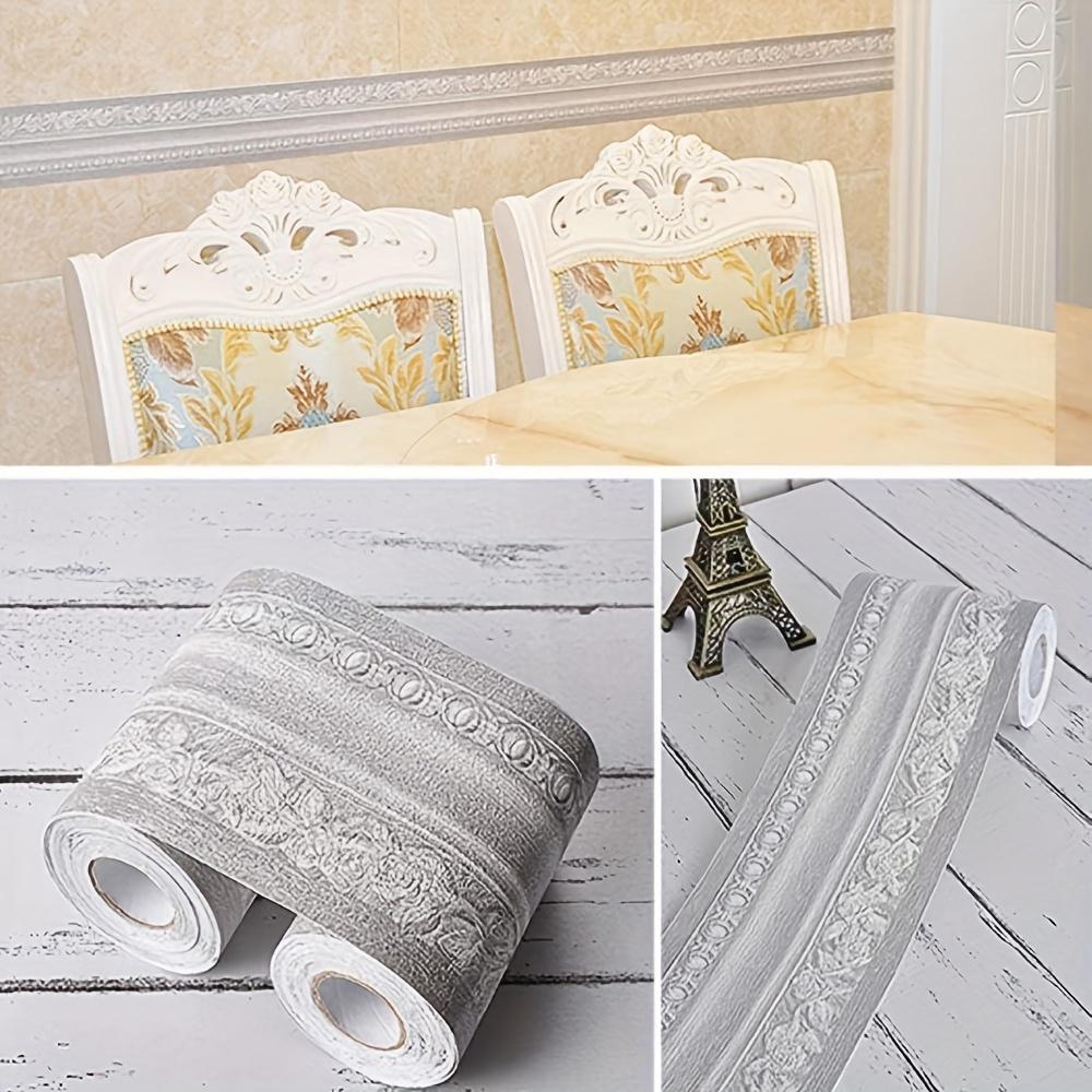 1 рулон водонепроницаемых самоклеящихся серых 3D-обоев с дизайном «отклеивай и приклеивай», отлично подходит для придания стильного штриха плитке на кухне и в ванной комнате