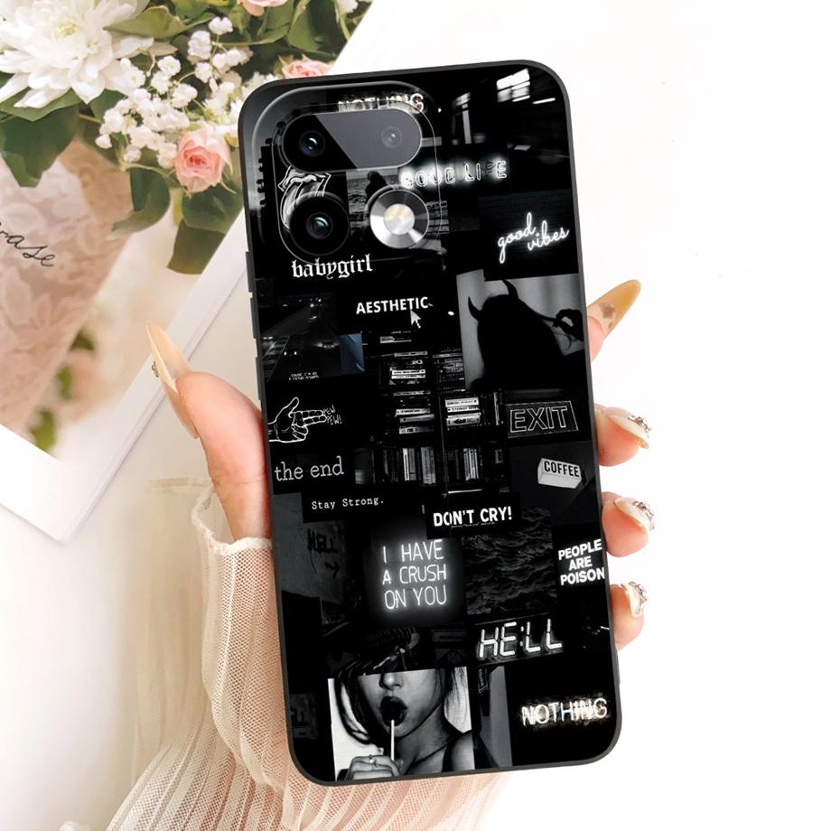 Мягкий силиконовый чехол из ТПУ для Realme 16 Pro Pro+ Чехол для телефона Винтажный Звездный Вишневый Бант Печать Ромашка Бампер Для Realme16 Ударопрочный