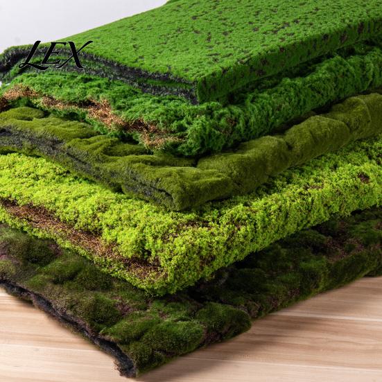 Fake Greenery for Display Moss Mat, Realistic Artificial Faux Green Grass, 39" x Flexible Grass Rug Natural Looking Turf Crafts, DIY Fairy Garden,