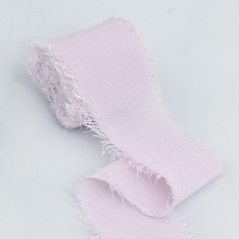 Chiffon Ribbon Bow with Frayed Edges for Weddings and Floral Arrangements