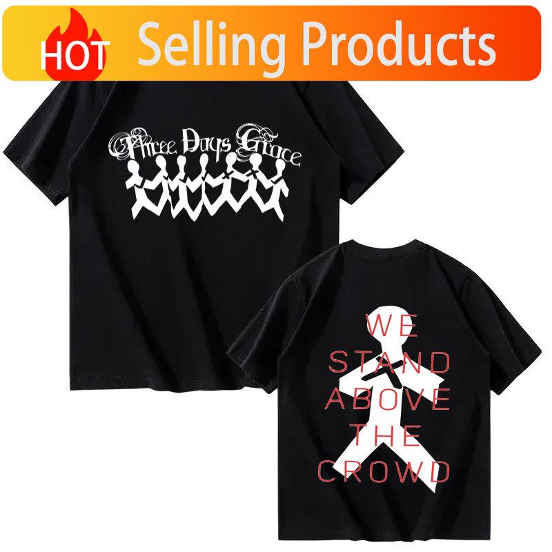 Alternative Metal THREE DAYS GRACE New Album Poster Graphic Print Tees Unisex Unisex Fashion Summer Cotton Oversized Casual Tshirts