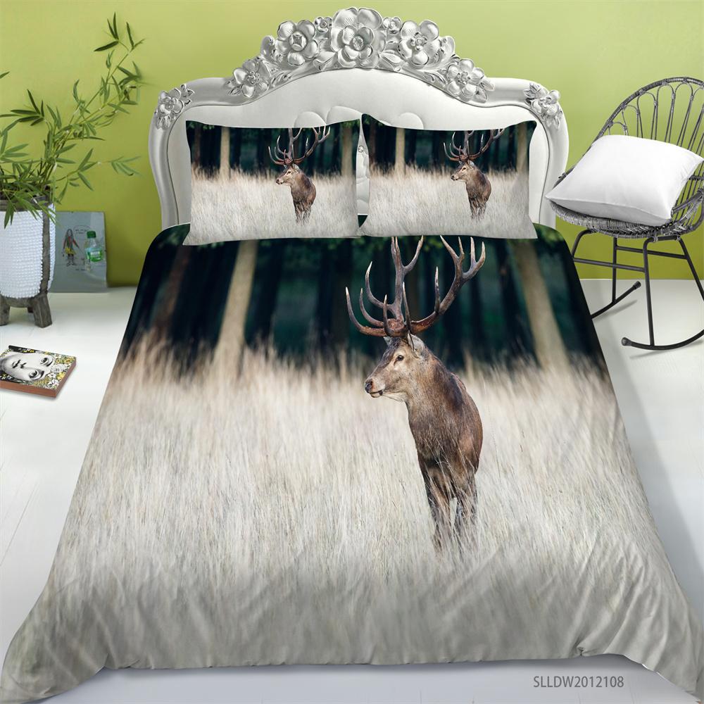 Лидер продаж, комплект пододеяльников с оленем, крутое домашнее постельное белье, домашние животные, картина, постельное белье, костюм для мужчин и мальчиков, роскошные покрывала, модные комплекты постельного белья