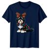 Christmas Dog Holidays Unisex TShirt Reindeer Antlers Lights Unisexs Unisexs Tee